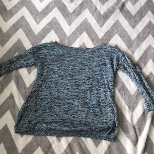 Juniors Blue Sparkly Sweater